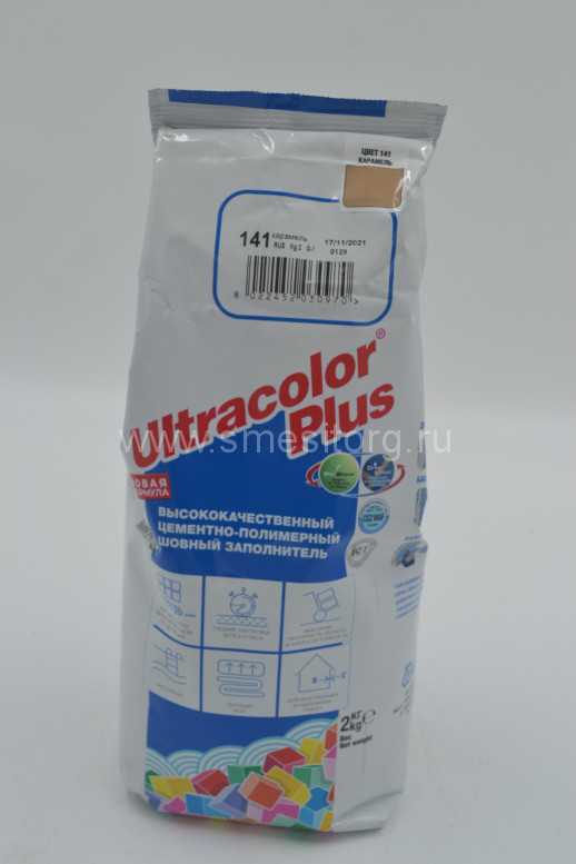 Цементная затирка для швов Mapei Ultracolor Plus №141 (Карамель) 2кг