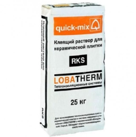 Клей для клинкерной плитки Quick-mix RKS (серый) 25 кг
