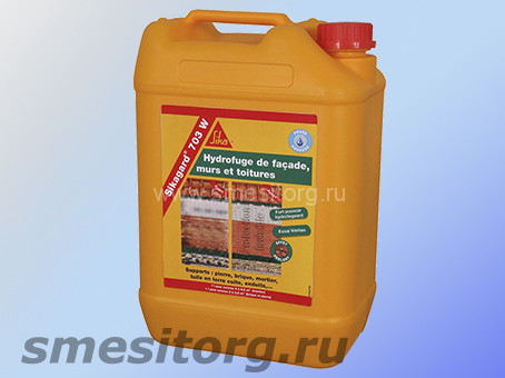 Водоотталкивающая пропитка на водной основе для фасадов Sika sikagard 703 w канистра 5 л
