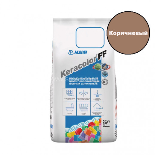 Цементная затирка для швов Mapei Keracolor FF №142 (Коричневый) 2кг