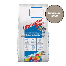 Цементная затирка для швов Mapei Ultracolor Plus №132 (Бежевый 2000) 2кг