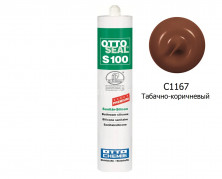 Силиконовый герметик OTTOSEAL S100 PREMIUM С1167 (табачно-коричневый) 300мл