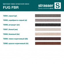 Затирка цементная для широких швов 5-30мм Strasser FUG FBR we белый, 25кг