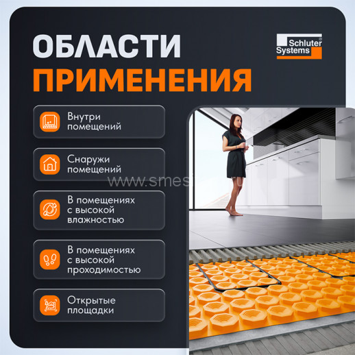 Гидроизоляционное полотно Schluter DITRA HEAT DUO (0,78м2x0,98мх0,8м) арт. DHD8MA