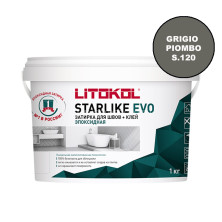 Затирка эпоксидная Litokol Starlike EVO S 120 GRIGIO PIOMBO 1 кг