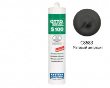 Силиконовый герметик OTTOSEAL S100 PREMIUM C8683 (матовый антрацит) 300мл