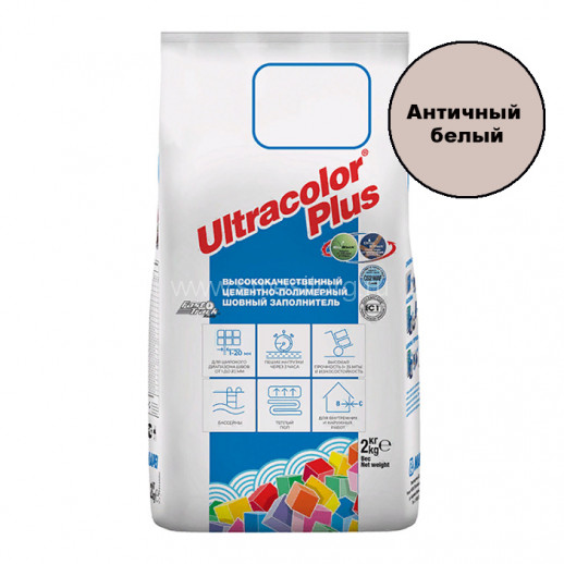 Цементная затирка для швов Mapei Ultracolor Plus №123 (Античный белый) 2кг