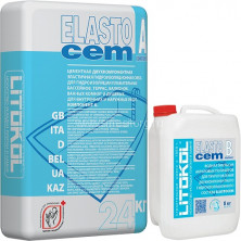 Двухкомпонентная цементная гидроизоляция Litokol Elastocem (A+B) 32 кг