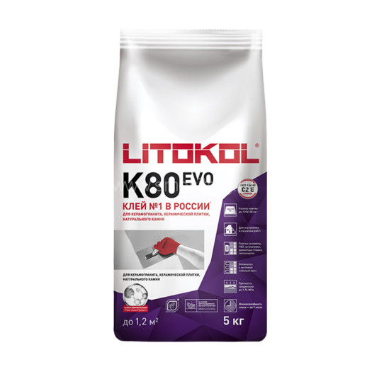LITOKOL LitoFlex K80 EVO (серый) 5 кг
