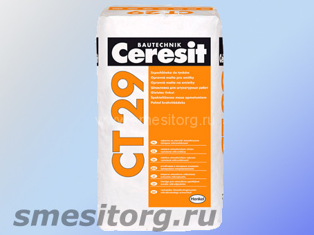 Штукатурка и ремонтная шпаклёвка для минеральных оснований Церезит CT 29/5 мешок 5 кг