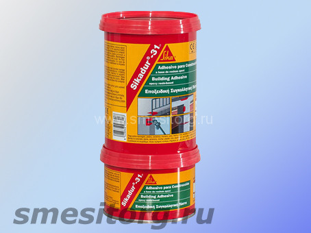 Эпоксидный двухкомпонентный клей тиксотропный и влагостойкий Sika Sikadur 31 RU ведро 6 кг