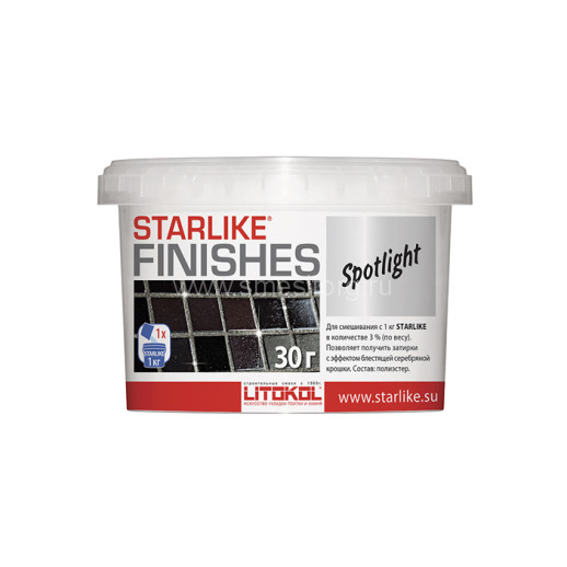 Litokol Starlike Finishes SPOTLIGHT (серебристый) 30 г