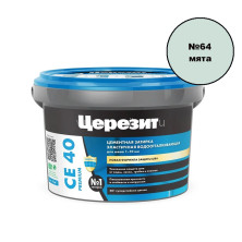 Затирка цементная Церезит CE 40 Premium №64 мята 2 кг