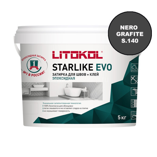 Litokol Starlike EVO S.140 NERO GRAFITE 5 кг