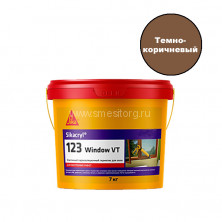Акриловый герметик Sika Sikacryl 123 Window VT (темно-коричневый) 7 кг