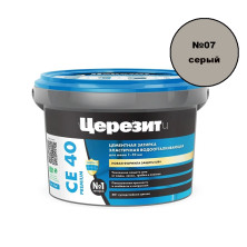 Затирка цементная Церезит CE 40 Premium №07 серый 2 кг