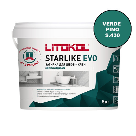 Litokol Starlike EVO S 430 VERDE PINO 5 кг