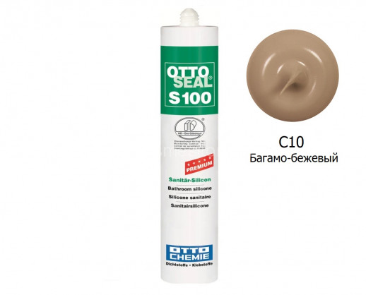 Силиконовый герметик OTTOSEAL S100 PREMIUM С10 (багамо-бежевый) 300мл