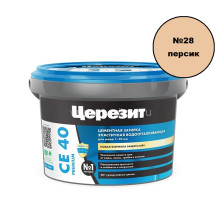 Затирка цементная Церезит CE 40 Premium №28 персик 2 кг