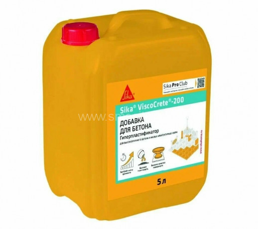 Гиперпластификатор для высокопрочного ЖБИ Sika ViscoCrete 200 5л