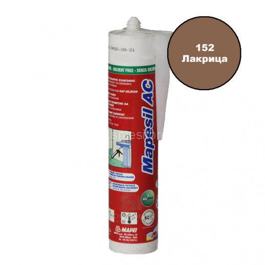 Силиконовый герметик-затирка MAPEI Mapesil AC №152 (лакрица) 310 мл