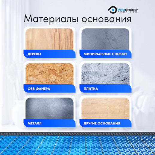 Гидроизоляционное полотно под теплый пол PRODESO HEAT GRIP 5 (рулон 15 M²) арт. PDESH 151/E