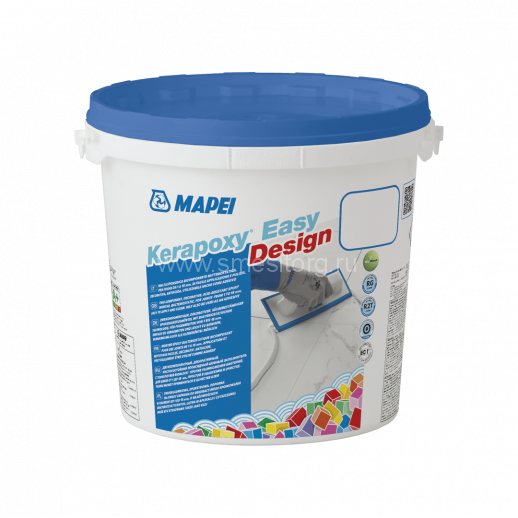 MAPEI KERAPOXY EASY DESIGN №169 (голубая сталь) Двухкомпонентный, универсальный, декоративный, кислотостойкий эпоксидный шовный заполнитель с противомикробной технологией Bioblock®, простой в нанесении и очистке, идеально подходящий для заполнения швов в 