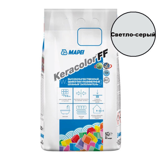 Цементная затирка для швов Mapei Keracolor FF № 111  (Светло-серый) 5кг