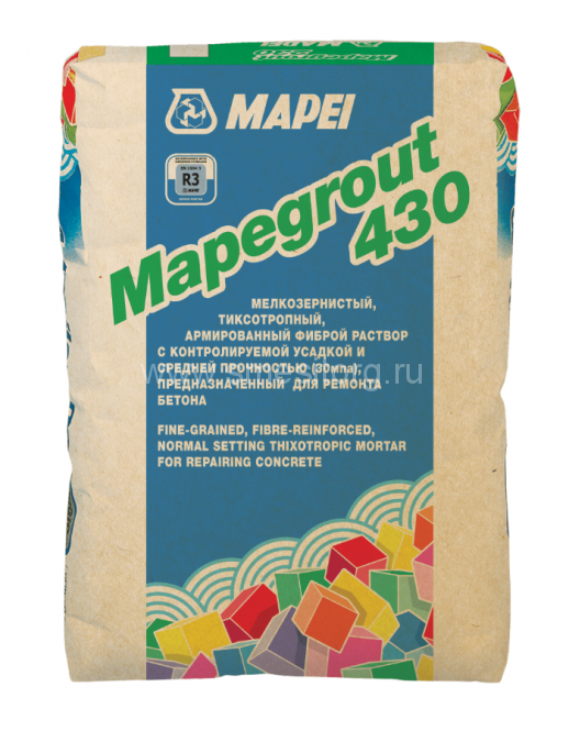 Смесь для ремонта бетона Mapei Mapegrout 430 тиксотропного типа 25кг