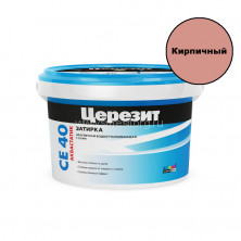 Цементная затирка Церезит CE 40 аквастатик №49 (кирпич) 2кг