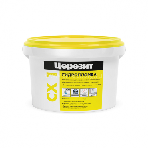Гидропломба для остановки водопритоков Церезит CX 1/2 банка 2кг