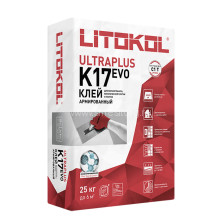 Клей цементный для плитки LITOKOL Ultraplus K17 EVO (серый) 25 кг