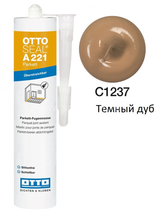 Акрилатный герметик OTTOSEAL Parkett A221 C1237 (темный дуб) 310мл