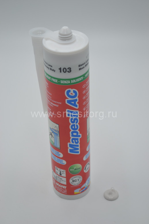 Силиконовый герметик-затирка MAPEI Mapesil AC №103 (белая луна) 310мл