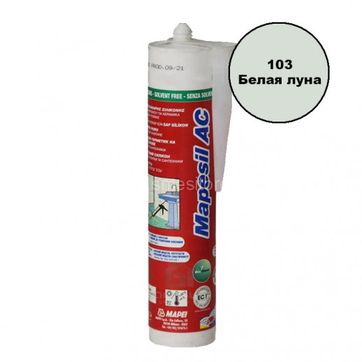 Силиконовый герметик-затирка MAPEI Mapesil AC №103 (белая луна) 310мл
