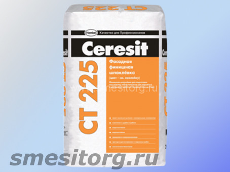 Шпаклевка фасадная финишная серая Церезит CT 225/25 мешок 25кг
