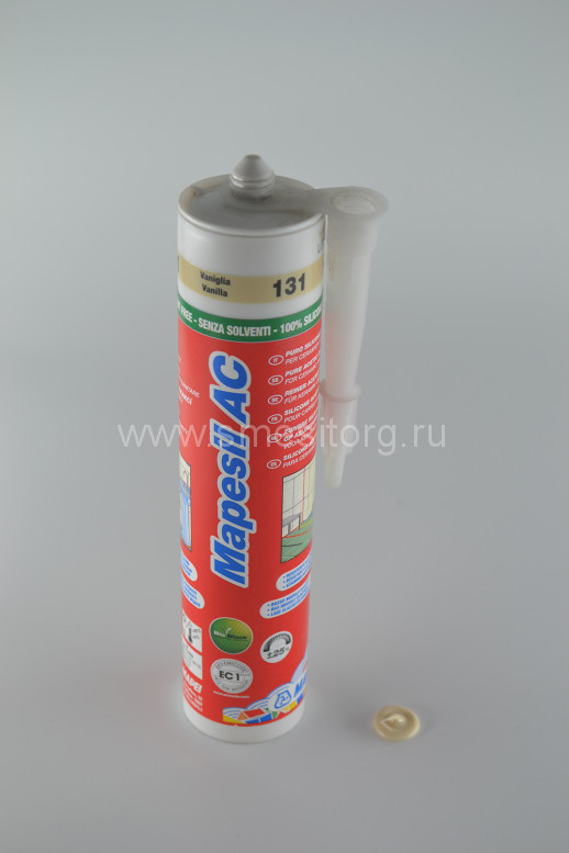Силиконовый герметик-затирка MAPEI Mapesil AC №131 (ваниль) 310 мл