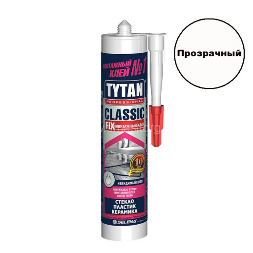 Клей монтажный каучуковый TYTAN CLASSIC FIX (прозрачный) 310 мл