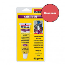 Высокотемпературный силиконовый герметик SOUDAL GASKET SEAL (красный) 60 гр