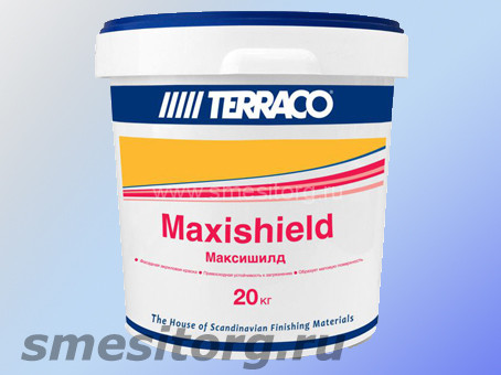 Краска на акриловой основе Terraco Maxishield фасадная матовая 8 литров