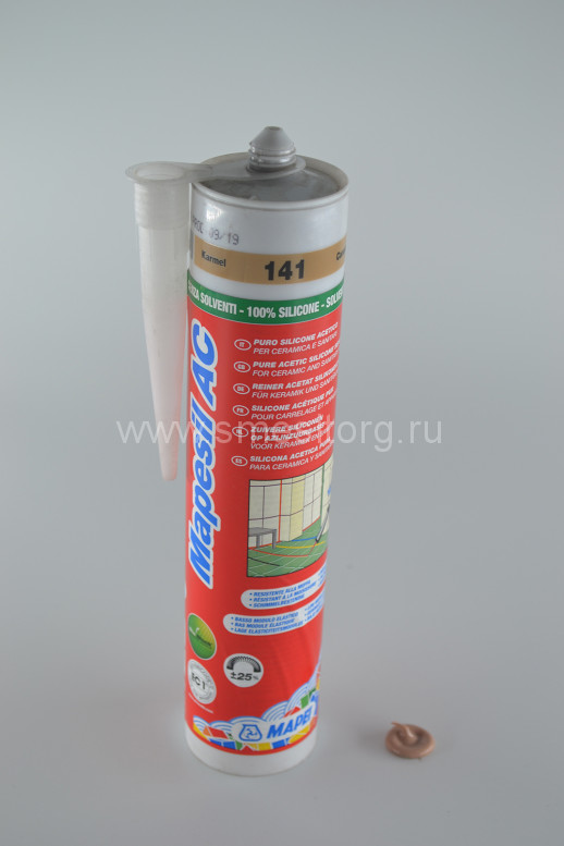Силиконовый герметик-затирка MAPEI Mapesil AC №141 (карамельный) 310 мл