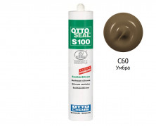 Силиконовый герметик OTTOSEAL S100 PREMIUM С60 (умбра) 300мл