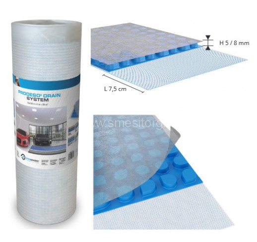Дренажная мембрана под плитку PROGRESS PRODESO DRAIN 8 SYSTEM (15м)