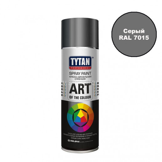 Глянцевая аэрозольная краска TYTAN PROFESSIONAL ART OF THE COLOUR RAL 7015 (серый) 400мл