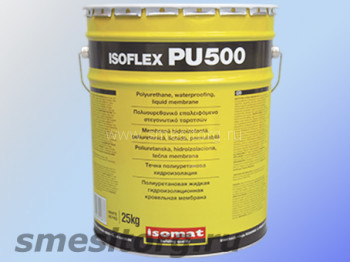 Isomat ISOFLEX-PU 500 полиуретановая гидроизоляционная мембрана (серый) 25 кг