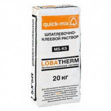 Клеевой и базовый легкий штукатурный состав Quick-mix MS-KS (серый) 20 кг