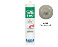 Cиликоновый герметик OTTOSEAL S100 PREMIUM С501 (светло-серый) 300мл