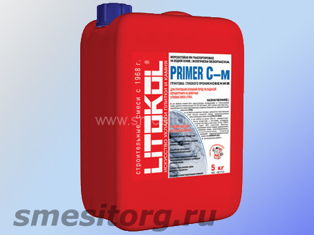 Грунтовка глубокого проникновения Litokol PRIMER С-m 5 л