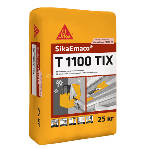 Смесь для ремонта бетона Sika SikaEmaco T 1100 TIX W тиксотропного типа 25 кг