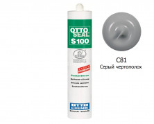 Силиконовый герметик OTTOSEAL S100 PREMIUM С81 (серый чертополох) 300мл